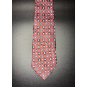 Polo by Ralph Lauren Silk Neck Tie Red Blue Neat Geometric Classic Mens USA